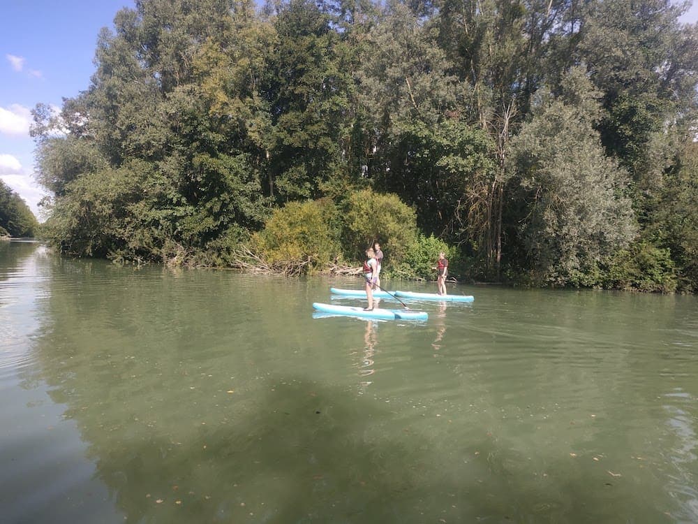 Trois paddles sur la rivière de l'Aisne