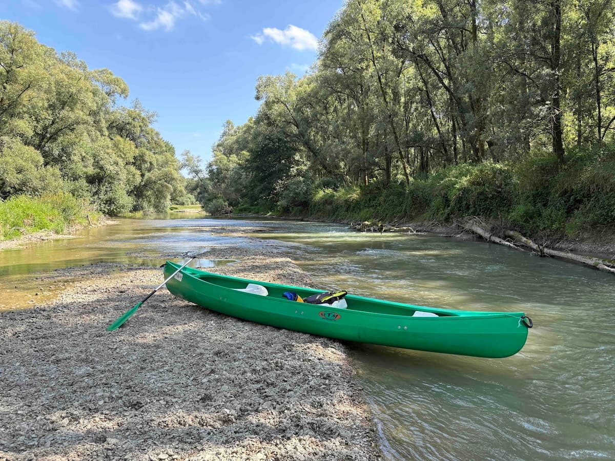 Kayak vert rapide plage Seuil Thugny Aisne