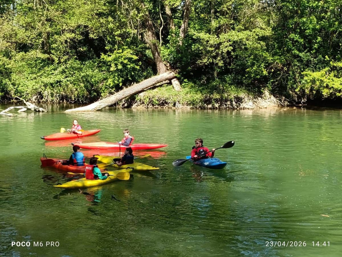 Initiation au kayak à Rethel.